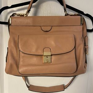 Taupe Tory Burch Satchel Bag